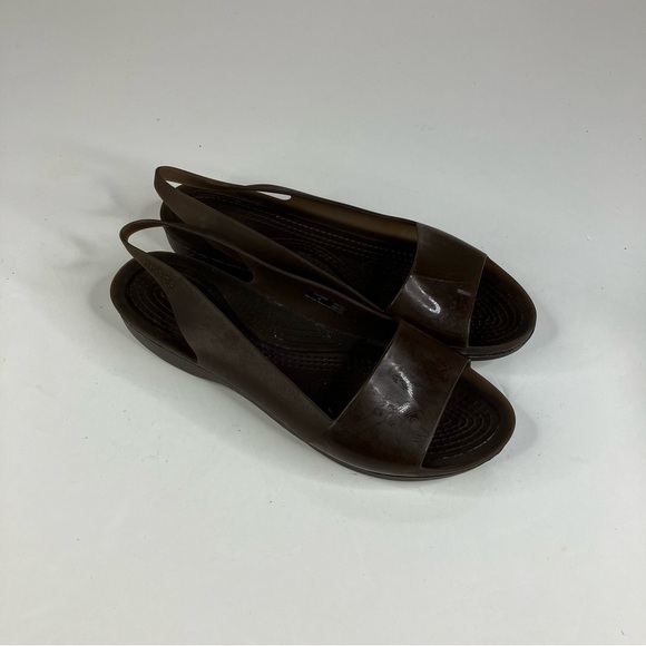 Crocs Slingback Peep Toe Shoes Size 9 - Picture 3 of 6